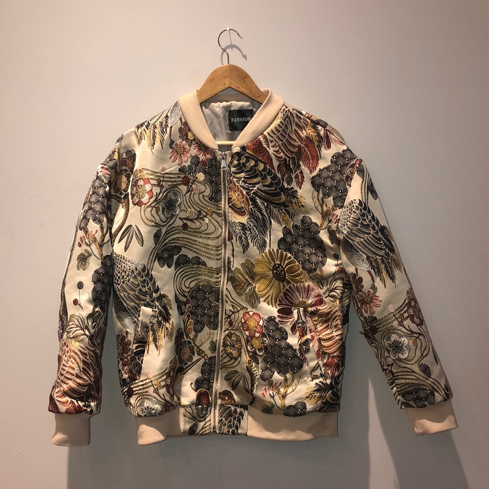 Embroidered Bomber Jacket